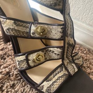 Coach heels faux snake size 9B